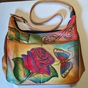 Anuschka hand painted genuine leather purse and wallet